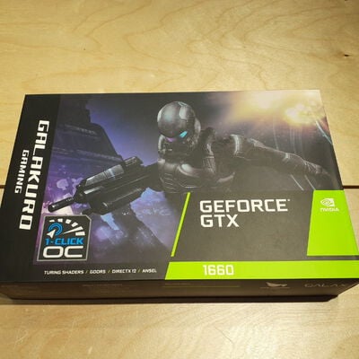 【鹿児島店】中古  玄人志向 GF-GTX1660-E6GB/OC/DF (GTX1660 6G GDR5) 139185 
