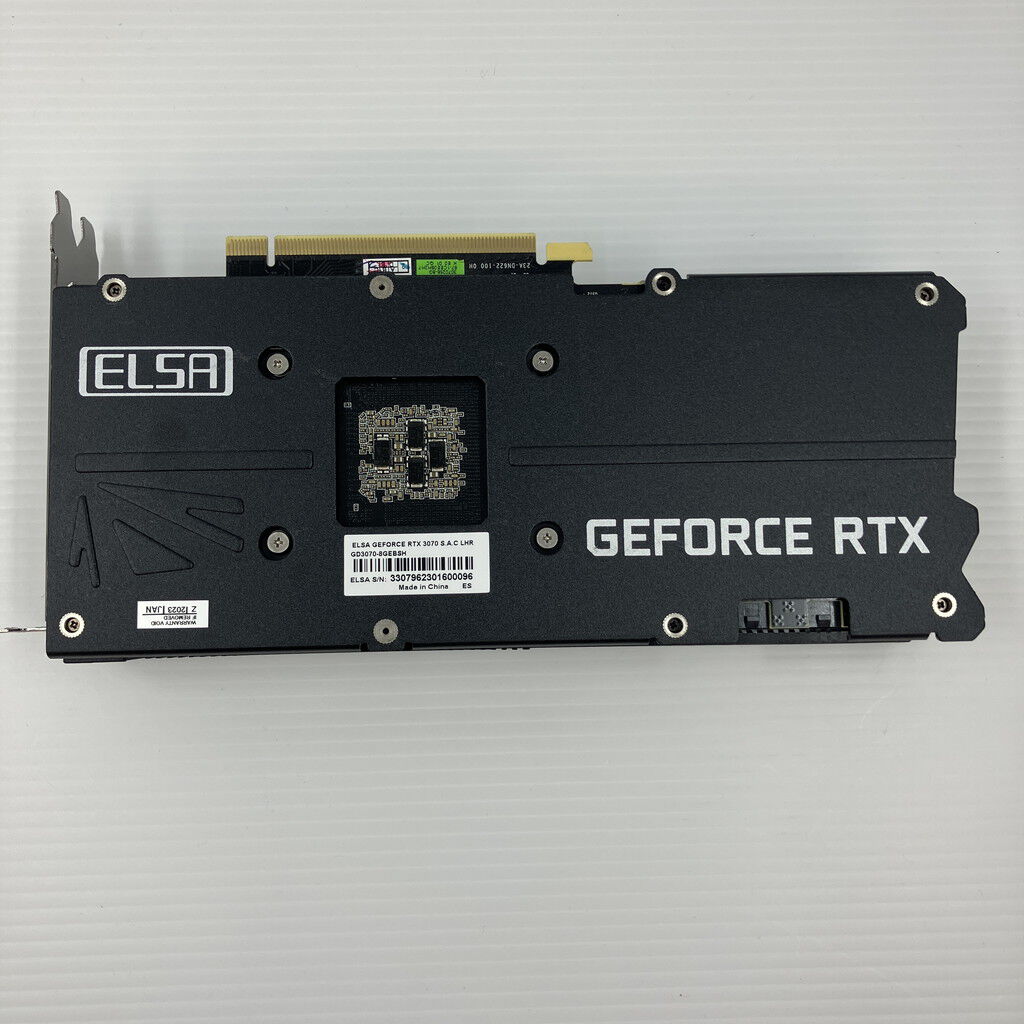 中古 ELSA GEFORCE RTX 3070 S.A.C LHR GD3070-8GEBSH(RTX3070 8GB