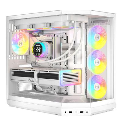 HYTE  Y50 RGB Snow White (E-ATX ガラスパネル ホワイト) 