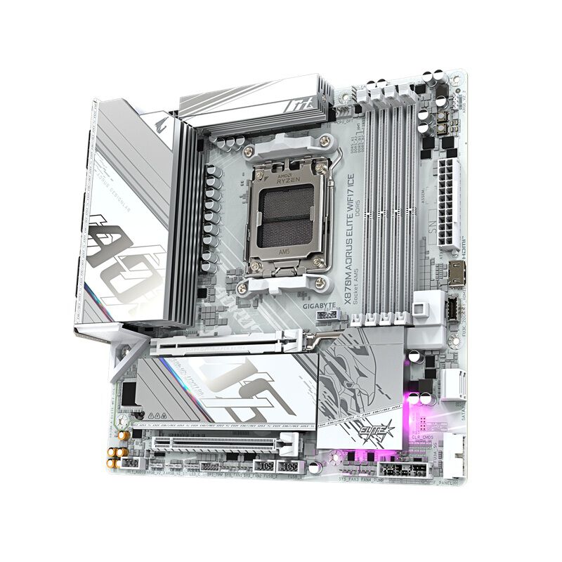 GIGABYTE X870M AORUS ELITE WIFI7 ICE (X870 AM5 MicroATX