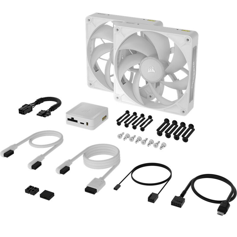 Corsair iCUE LINK RX140 MAX RGB WHITE Dual Fans Starter Kit CO