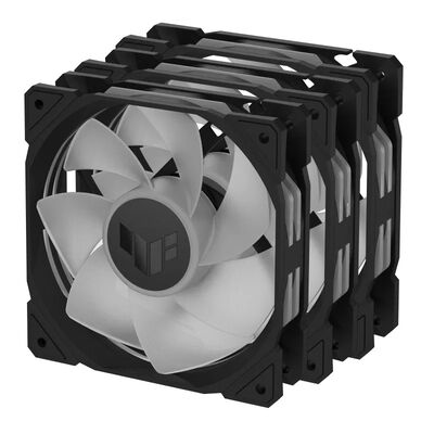 ASUS  TUF Gaming TR120 ARGB Reverse Fan - Triple Pack ブラック (TUF GAMING TR120 FAN ARGB REVERSE BLACK 3IN1) 