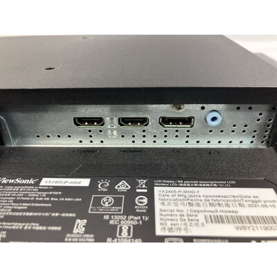 【仙台店】中古  Viewsonic VX2405-P-MHD-7 (24インチ 144Hz フルHD 1920x1080) 3240010726 