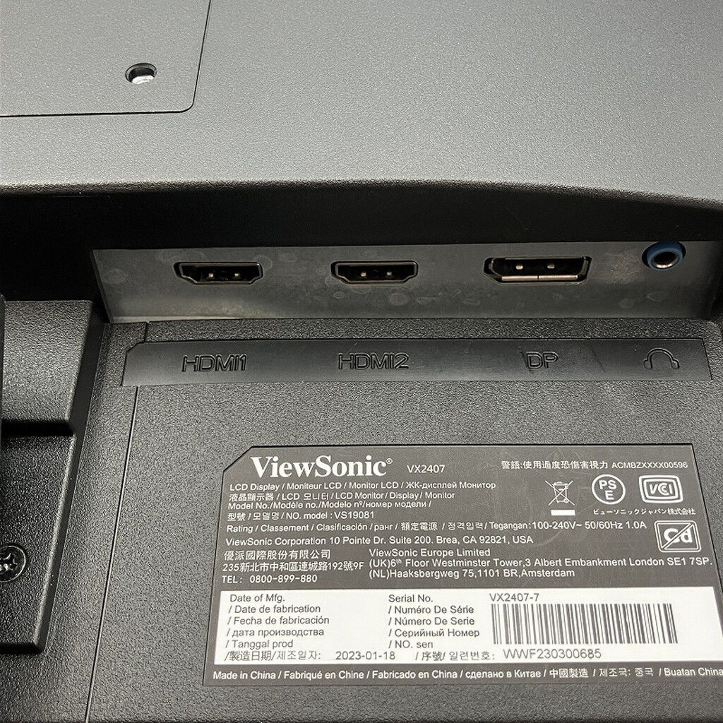 中古 Viewsonic VX2407-7 (23.8