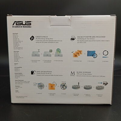 【大須店】中古  ASUS DRW-24D5MT (SATA 24X ｽｰﾊﾟｰﾏﾙﾁ ｿﾌﾄ付 黒) 3120022030 