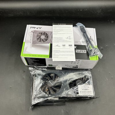【大須店】中古  PNY GeForce RTX 4070 SUPER 12GB VERTO OC デュアルファン VCG4070S12DFXPB1-O（RTX4070SUPER 12GB） 3480038785 