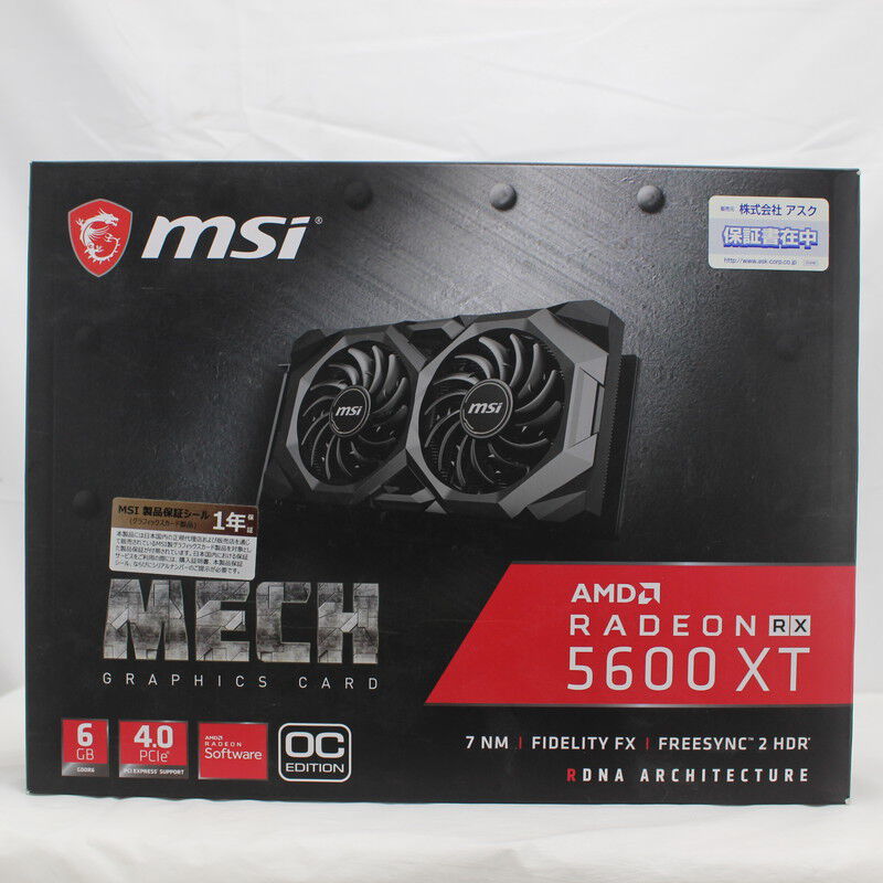中古 MSI Radeon RX5600XT MECH OC (RX5600XT 6GB PCIE) 141938