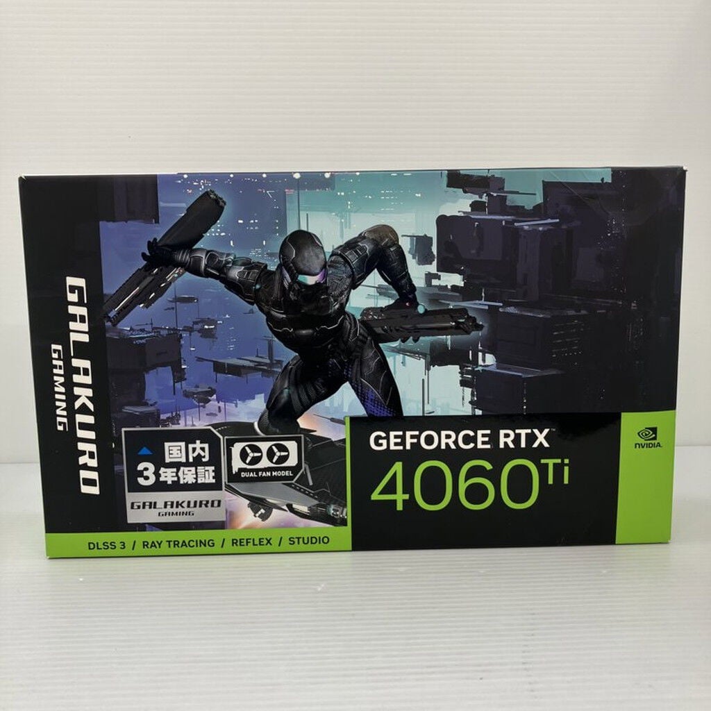 中古 玄人志向 GG-RTX4060Ti-E8GB/OC/DF (RTX4060Ti 8G) 175565