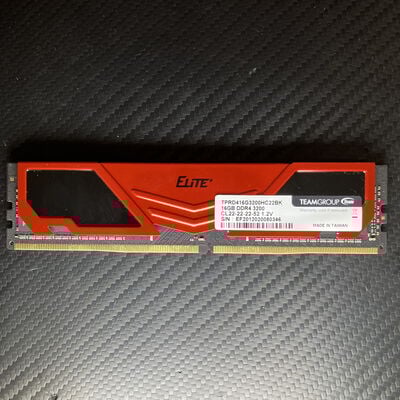 【富士青葉店】中古  TEAM TPRD416G3200HC22BK(PC4-25600 16GB UDIMM) 5070001363 