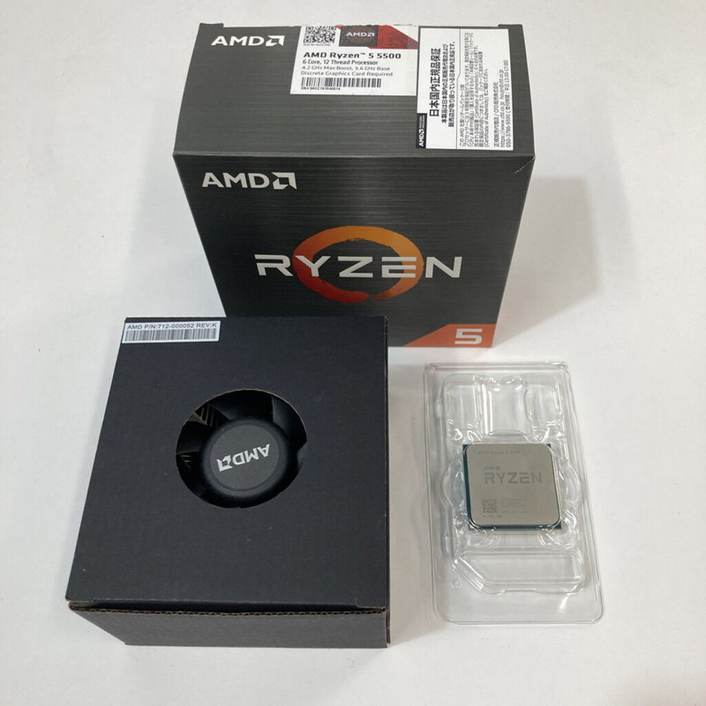 中古 AMD Ryzen 5 5500 (AM4/3.6GHz/19M/C6/T12/65W) 150184