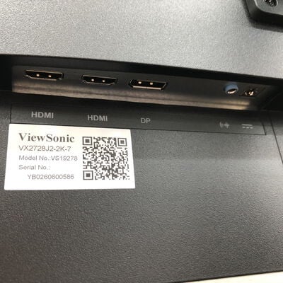 【福山ココローズ店】中古  Viewsonic VX2728J2-2K-7 (27"W 2H1DP 240Hz WQHD) 5090001103 