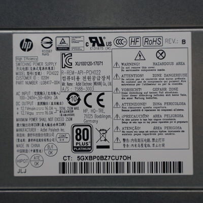 【通販センター】中古  HP EliteDesk 800 G5 SFF(Intel Core i7 9700 3.00GHz/16GB DDR4/SSD256GB/-/オンボード/GbE/W11P) 192807 