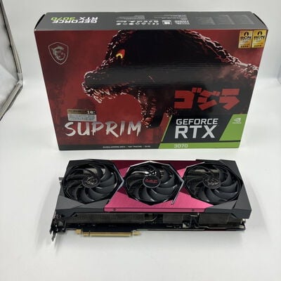【なんば店】中古  【LHR版】MSI GeForce RTX 3070 SUPRIM SE 8G LHR x GODZILLA (RTX3070 8GB) 3280022464 