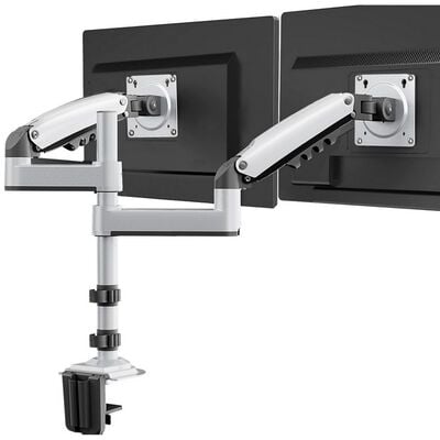 HUANUO  HNDS32W (ガススプリング式 デュアルモニターアーム ホワイト) 