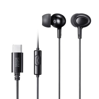 サンワサプライ  MM-HSTC04BK (USB Type-Cイヤホンマイク ブラック) 