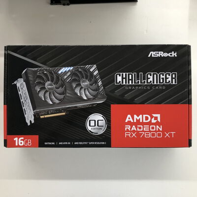 【福山ココローズ店】中古  ASRock RX7800XT CL 16GO RX7800XT Challenger OC (RX7800XT 16GB) 162732 