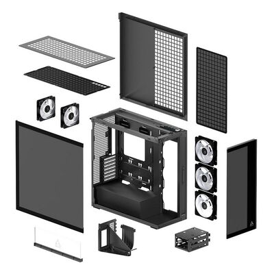 ARCTIC  Xtender VG Black ACPCC00016A (E-ATX ガラスパネル ブラック) 