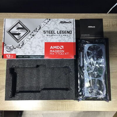 【松山環状枝松店】中古  ASRock Radeon RX 7700 XT Steel Legend 12GB OC (RX7700XT 12GB) 185015 