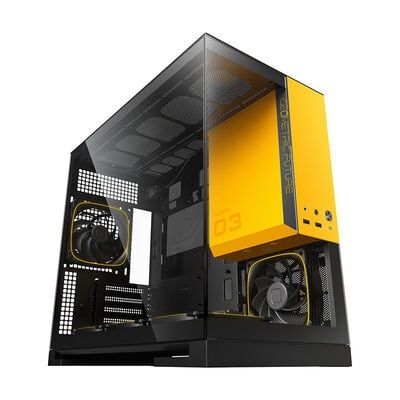 Geometric Future  MODEL 3 with 5FAN GF-M3-YB PLUS (MicroATX ガラス イエロー／ブラック) 
