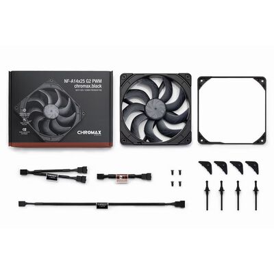 noctua  NF-A14x25 G2 PWM chromax.black (NF-A14x25-G2-PWM-CH-BK) 