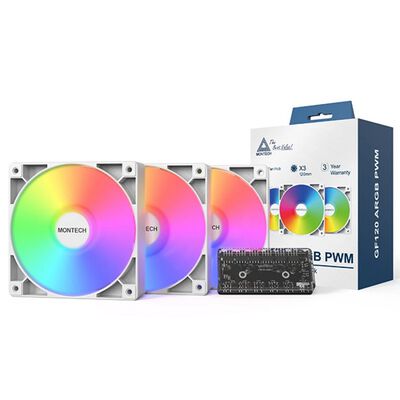 MONTECH  GF120 ARGB PWM White 3 in 1 Pack 