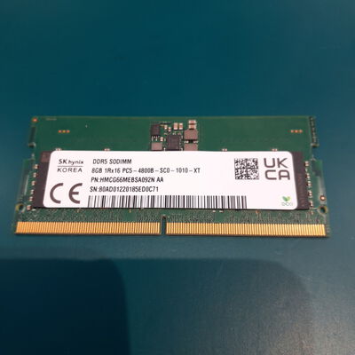 【鹿児島店】中古  PC5-38400 8GB ノート用(DDR5-4800) 158768 