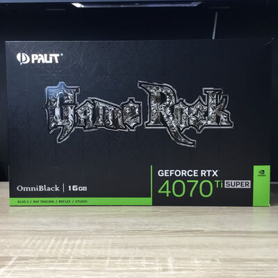 【松山環状枝松店】中古  Palit NED47TS019T2-1020Q (GeForce RTX 4070 Ti SUPER GameRock OmniBlack 16GB) 4560001447 