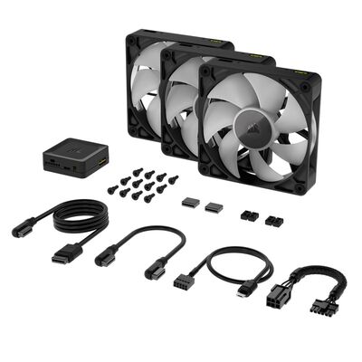 Corsair  iCUE LINK RX120 RGB Starter Kit CO-9051018-WW (3個パック ブラック) 