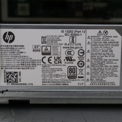 【通販センター】中古  HP ProDesk 400　G9(Intel Core i5 12500/16GB DDR4 (PC4)/SSD500GB/DVDマルチ/オンボード/W11H64 MAR) 201423 