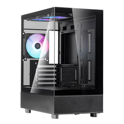 SilverStone  Lucid 04 SST-LD04-B-ARGB (MicroATX ガラス ブラック) 