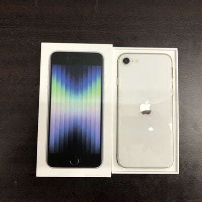 【福山ココローズ店】中古  【SoftBank版SIMフリー】Apple iPhoneSE 4.7インチ (第3世代) 64GB (スターライト) MMYD3J/A 154837 