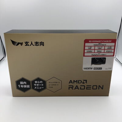 【甲府飯田店】中古  玄人志向 RD-RX9060XT-E16GB/DF (RX9060XT 16G) 179907 