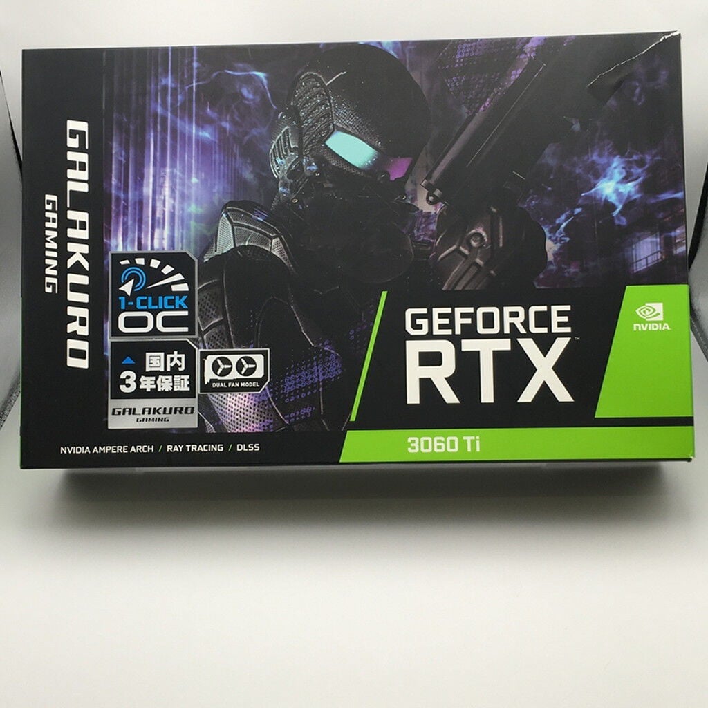 中古 【LHR版】玄人志向 GG-RTX3060Ti-E8GB/DF/LHR (RTX3060Ti 8GB