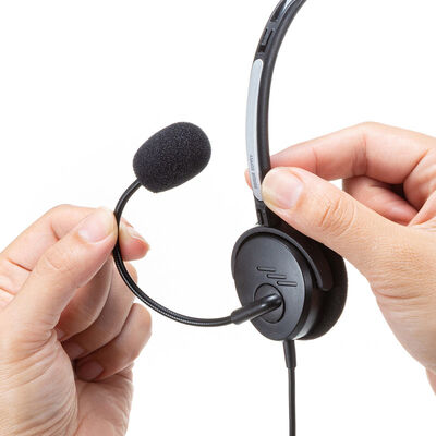 サンワサプライ  MM-HSU12BK (USBヘッドセット) 