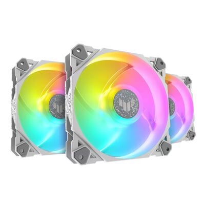 ASUS  TUF Gaming TF120 ARGB Fan - Triple Fan Kit with ARGB Controller ホワイト (TUF GAMING TF120 WHITE ARGB 3IN1) 