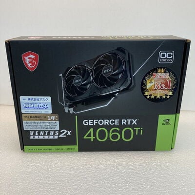 【京都店】中古  MSI GeForce RTX 4060 Ti VENTUS 2X BLACK 8G OC (RTX4060Ti 8GB) 158559 