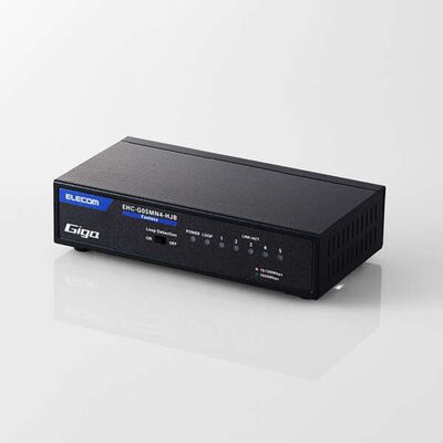 エレコム  EHC-G05MN4-HJB (スイッチングハブ 5ポート ブラック) 