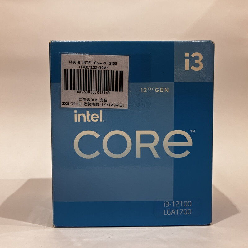 中古 INTEL Core i3 12100 (1700/3.3G/12M/C4/T8) 148616
