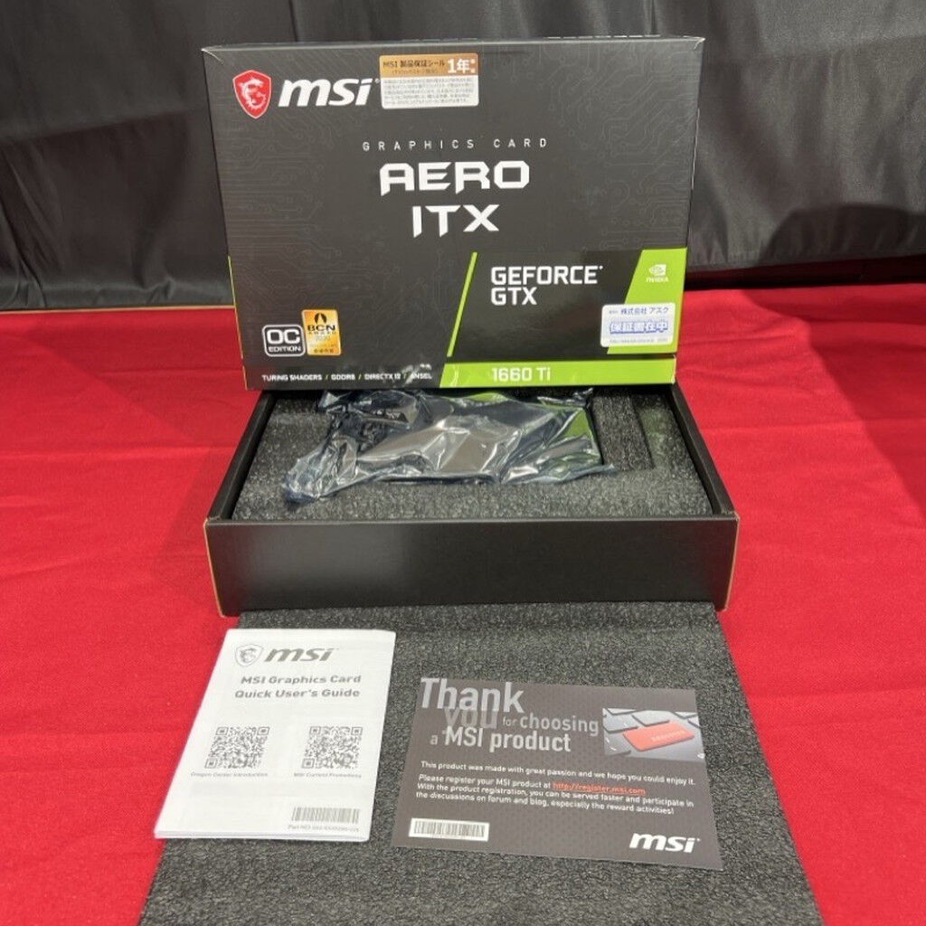 中古 MSI GeForce GTX 1660 Ti AERO ITX 6G OC（GTX1660Ti 6GB