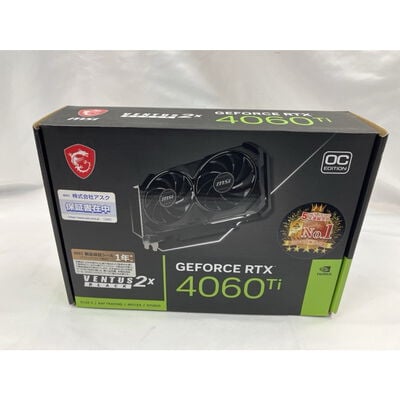 【仙台店】中古  MSI GeForce RTX 4060 Ti VENTUS 2X BLACK 8G OC?(RTX4060Ti 8GB) 158559 