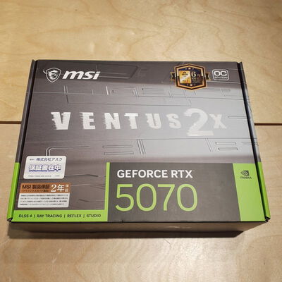 【鹿児島店】中古  MSI GeForce RTX 5070 12G VENTUS 2X OC (RTX5070 12G) 4700000975 