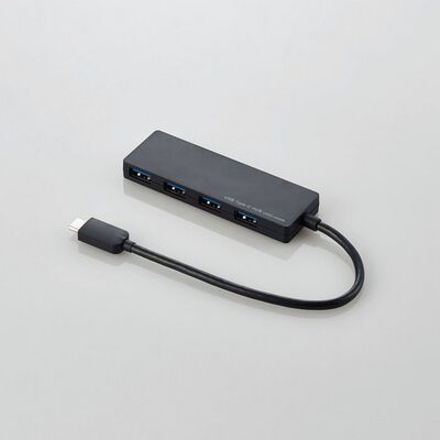 エレコム  U3HC-A429BBK (USB Type-C接続4ポートUSB3.1ハブ ブラック ケーブル長15cm) 