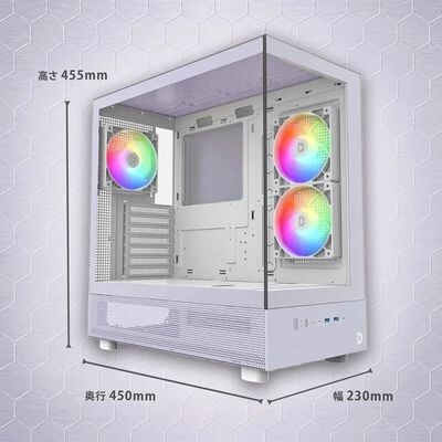 ドスパラセレクト  XR PASTEL PURPLE (ATX ガラス) 