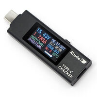 ルートアール  双方向メタル筐体USB Type-C電圧・電流チェッカー RR-TC4VABK 