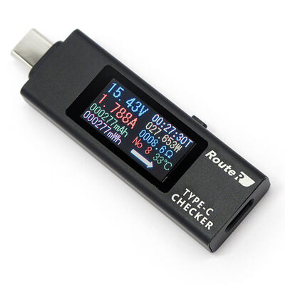 ルートアール  双方向メタル筐体USB Type-C電圧・電流チェッカー RR-TC4VABK 