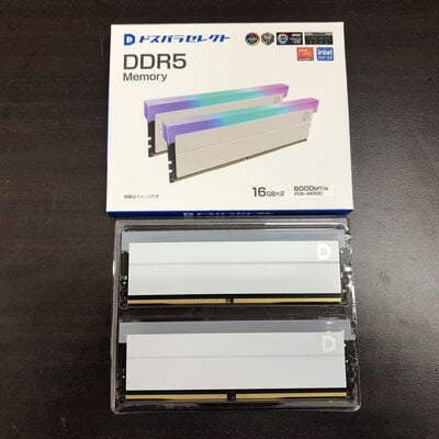 【福山ココローズ店】中古  ﾄﾞｽﾊﾟﾗｾﾚｸﾄ D5D6000-16G2A1-RGB-WH(DDR5-6000 16GBx2) 5090001075 