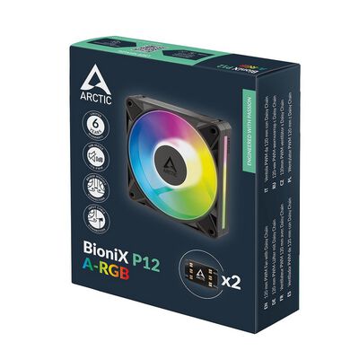 ARCTIC  BioniX P12 A-RGB ACFAN00335A (120mm ARGB ブラック) 