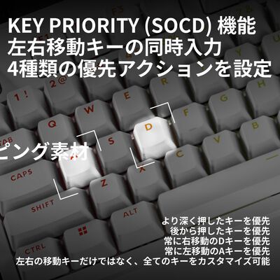 Logicool  PRO X2 RAPID 有線ゲーミングキーボード G-PKB-TKL-RT2WH (ホワイト) 