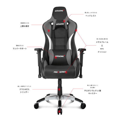 AKRacing  Pro-X V2 Gaming Chair AKR-PRO-X/GREY/V2 (グレイ) 