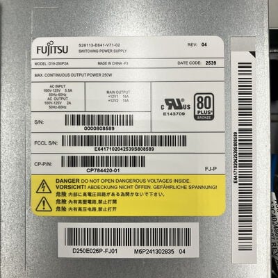 【熊本浜線店】中古  Fujitsu FMVD6100EP(i5 14400/16GB/SSD256GB/W11P) 5370001043 